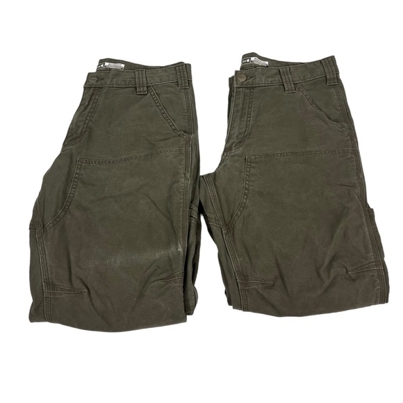 Carhartt Pants 31 X 28 (actual) BN2802-M Relaxed Canvas Double Knee Lot Of 2 - Picture 13 of 16